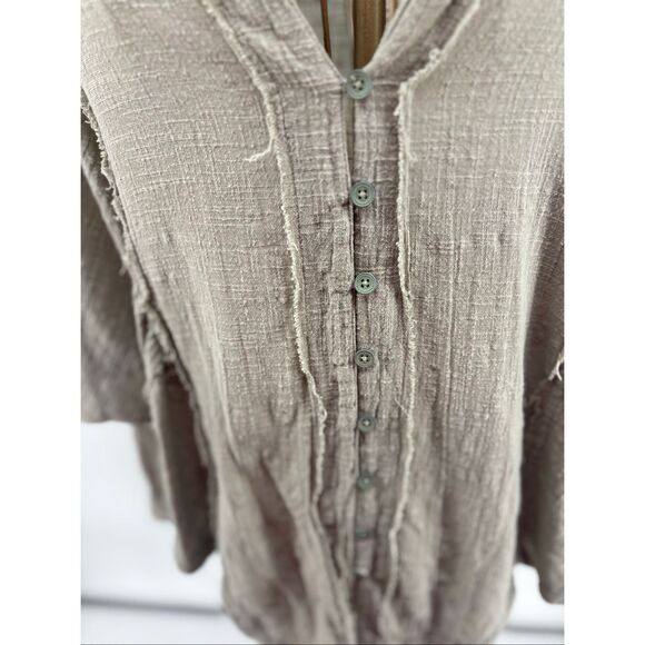 We the Free Gauzy Summer Daydream Oversized Button Down Womens Size Small - Picture 11 of 12